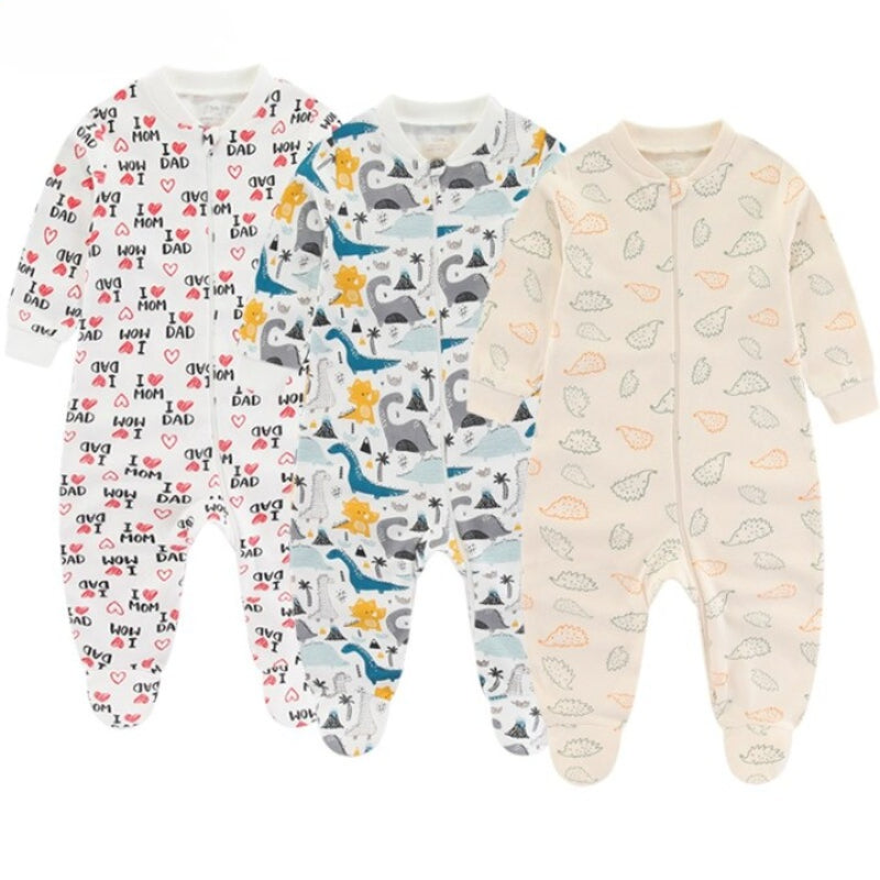 3pcs Newborn Baby Long Sleeves Jumpsuit Set-Children Cloth Shop