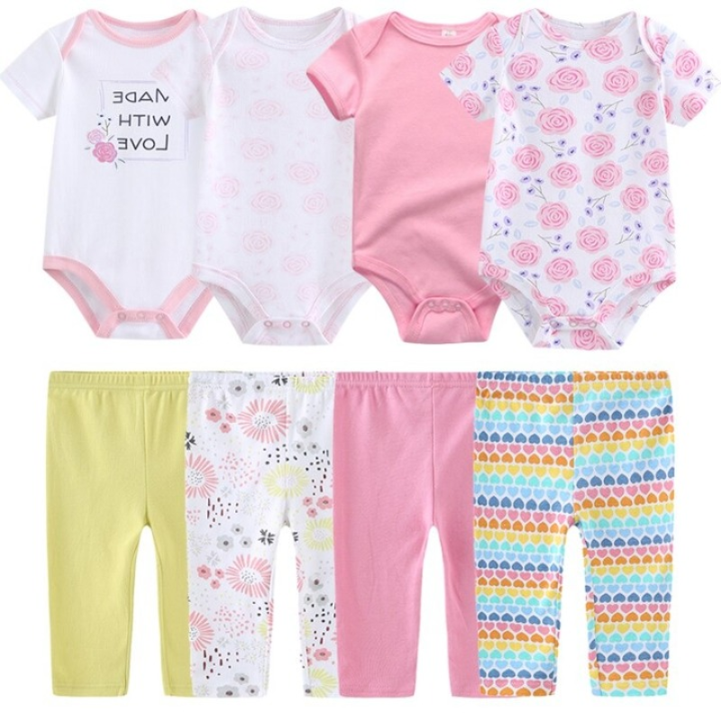 4Pcs Infant Toddler Jumpsuits And Pants Set-Children Cloth Shop