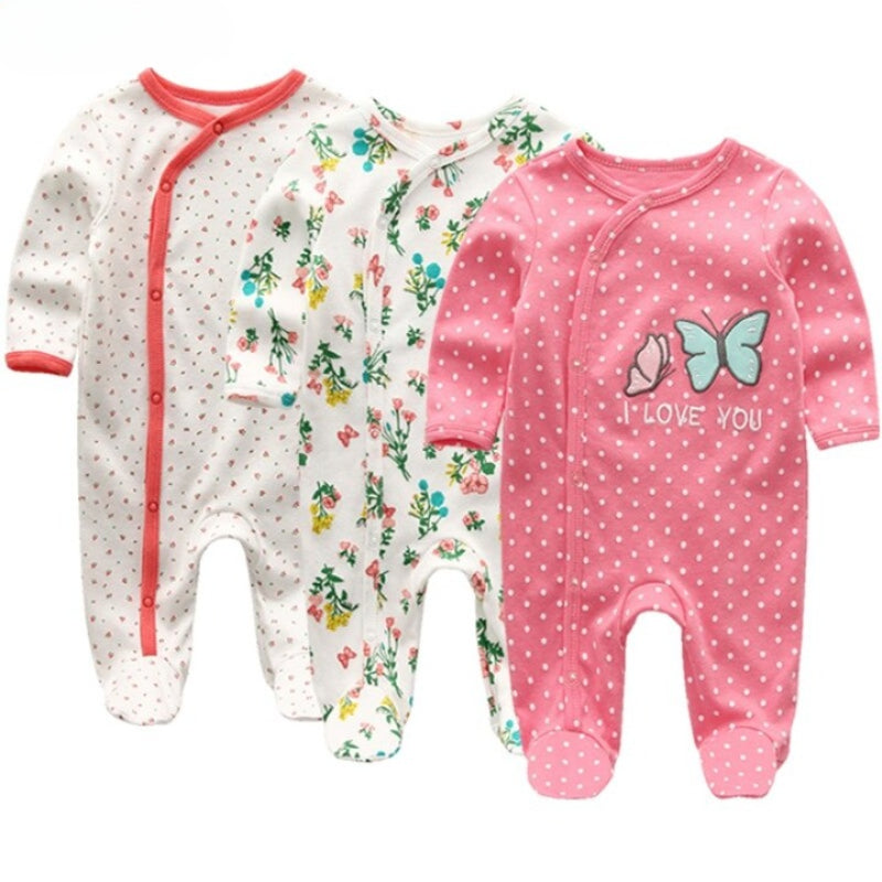 3 Pieces Baby Rompers Long Sleeves Jumpsuit Set-Children Cloth Shop