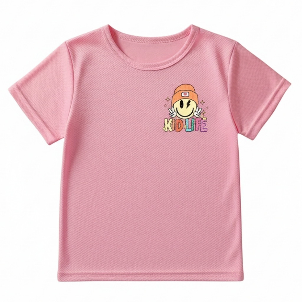 A Little Bit Drama Graphic Print With Cartoon Character T Shirt 