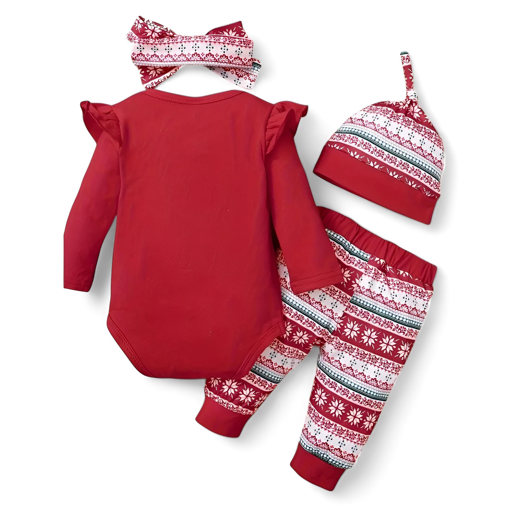 Baby Girl Christmas Romper Set