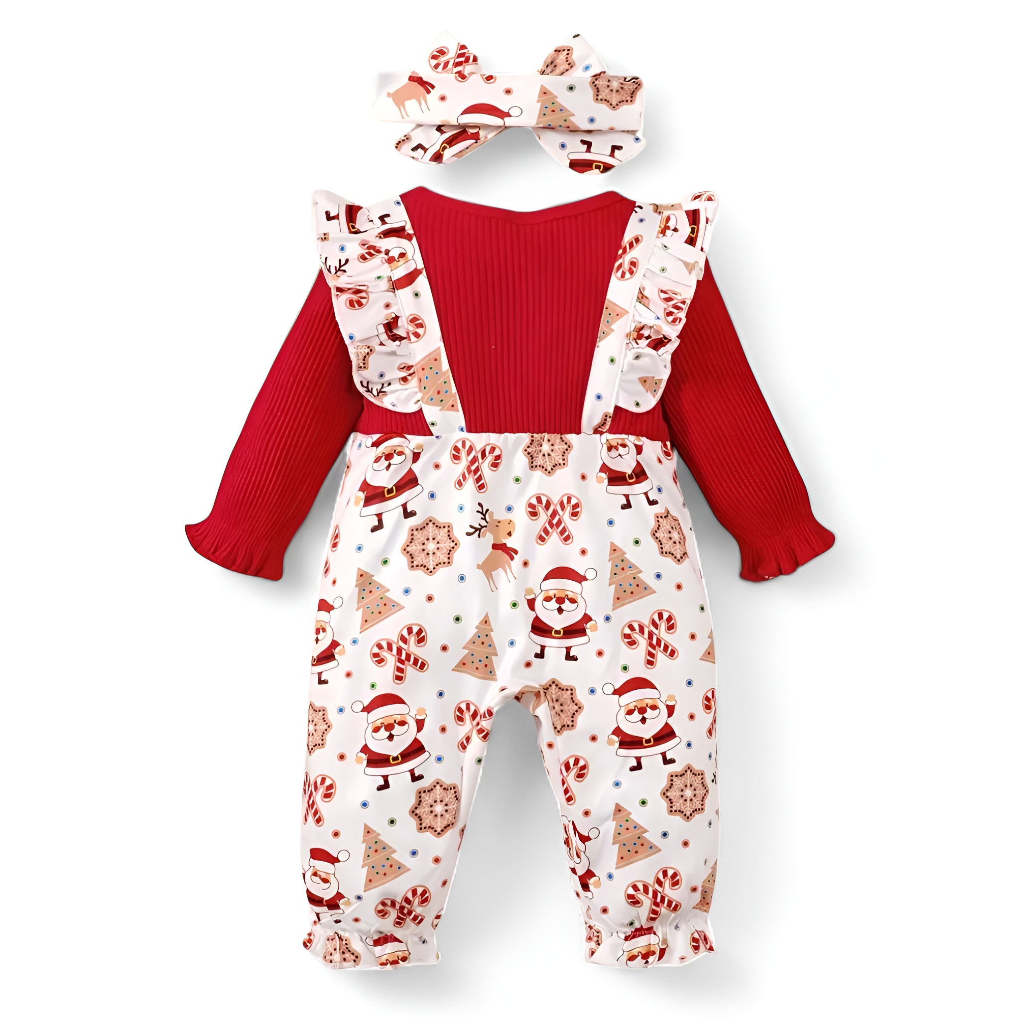 Baby Girl Christmas Santa Bodysuit