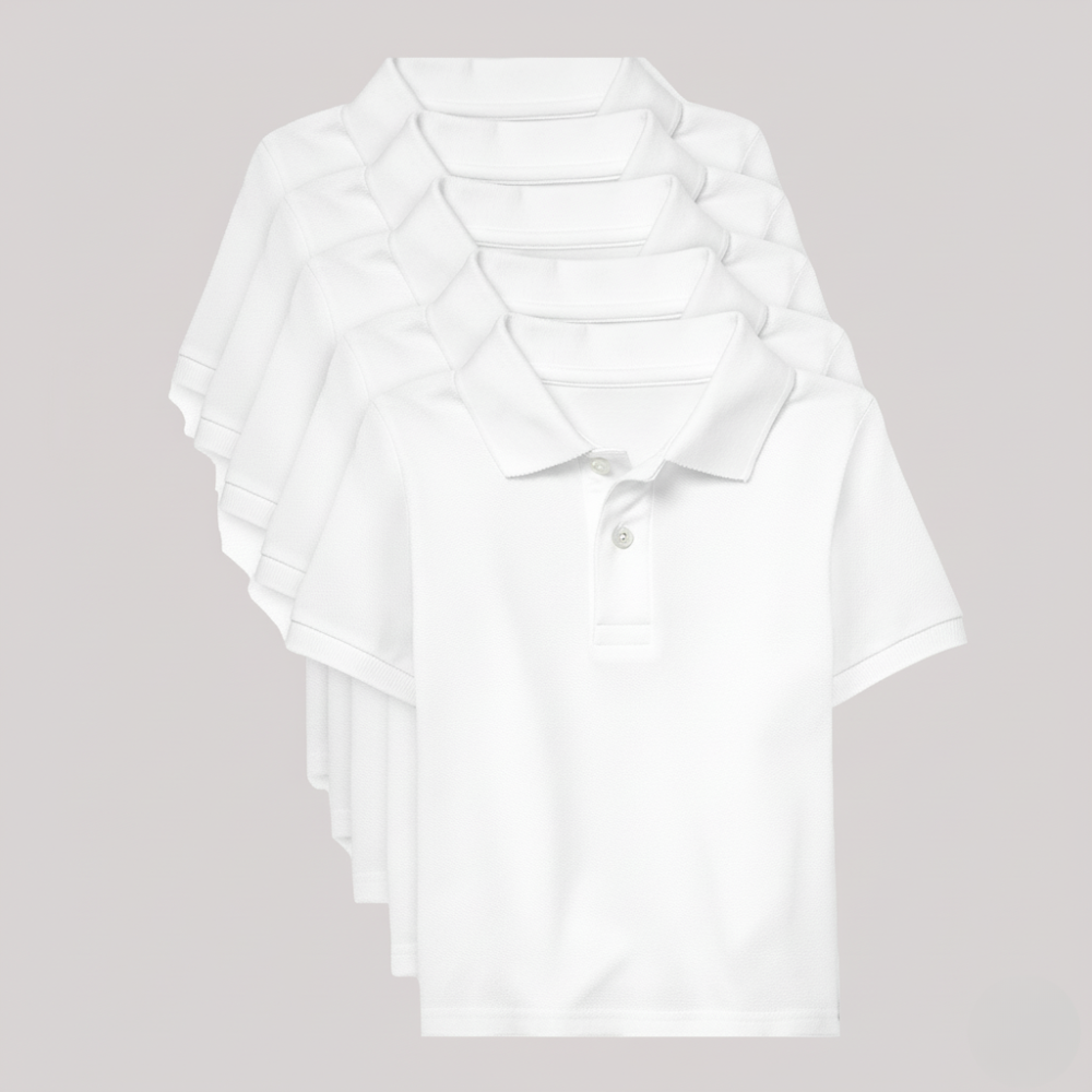 Pack of 5 Baby and Toddler Boys Short Sleeve Polo Shirt