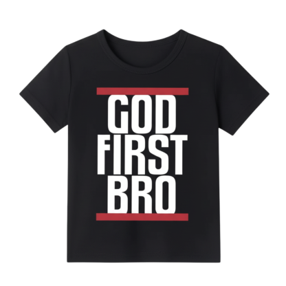 FIRST BRO Playful Print Short Sleeve T Shirt 