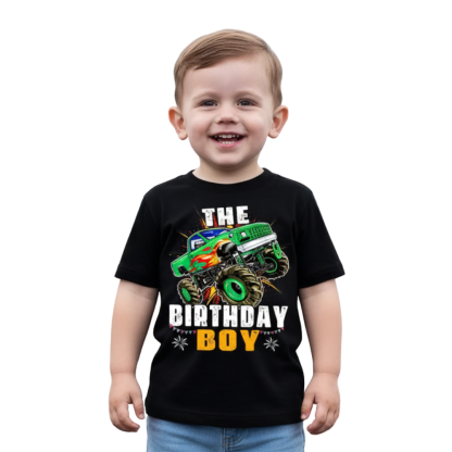 Cool Truck And Letter Print Short Sleeve T Shirt 