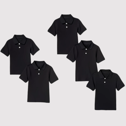Pack Of 5 Short Sleeve School Uniform Shirts For Toddlers