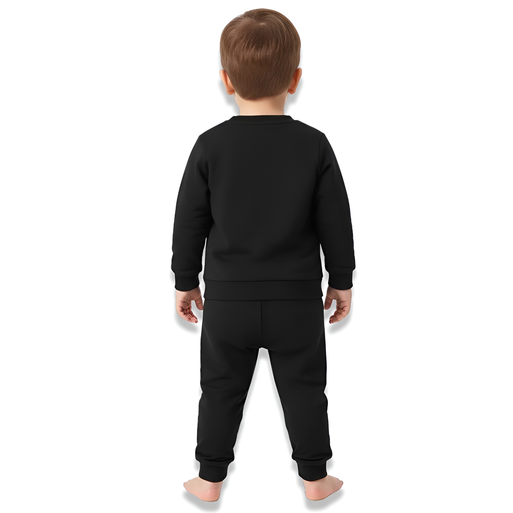 Baby Girls Leopard Heart Print Round Neck Long Sleeve Top with Pants Casual Two Piece Set