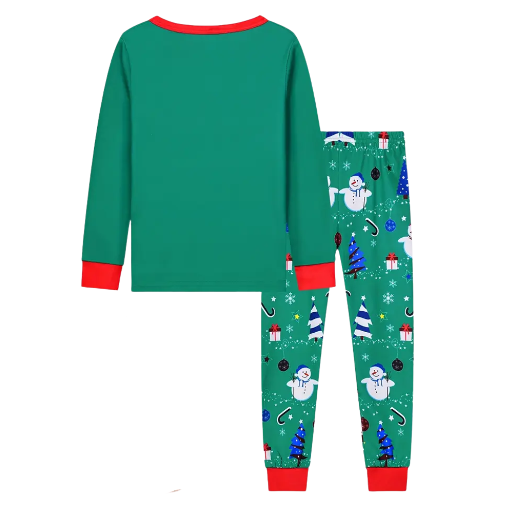 Santa Print Christmas Pajama Set for Boys and Girls for Winter