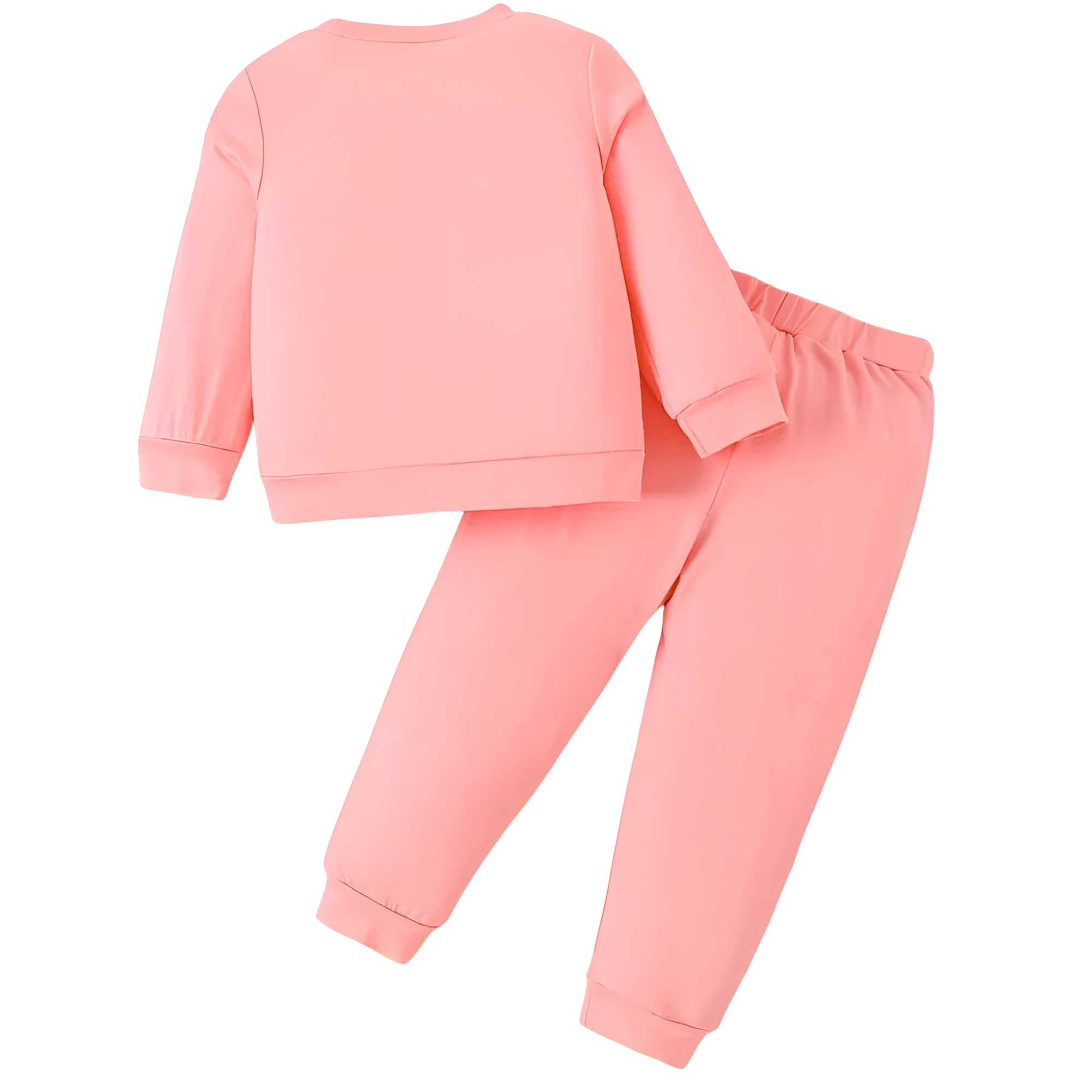 Baby Girl Cartoon Cat Print Long Sleeve Top and Pants Set