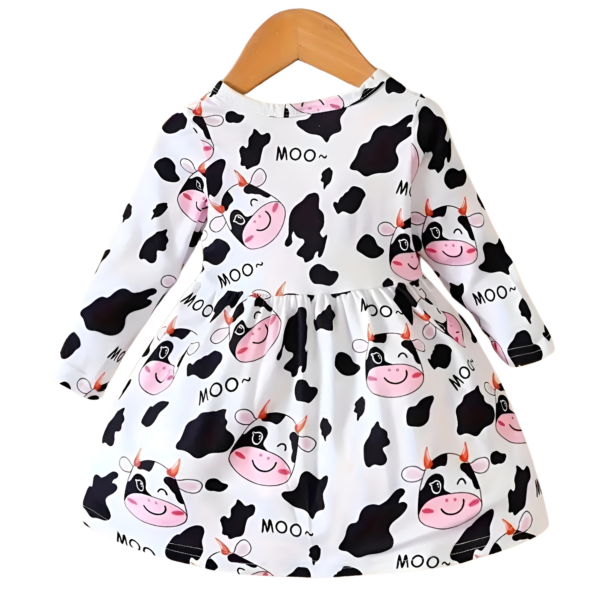 Girls Mid Length Long Sleeve Dress