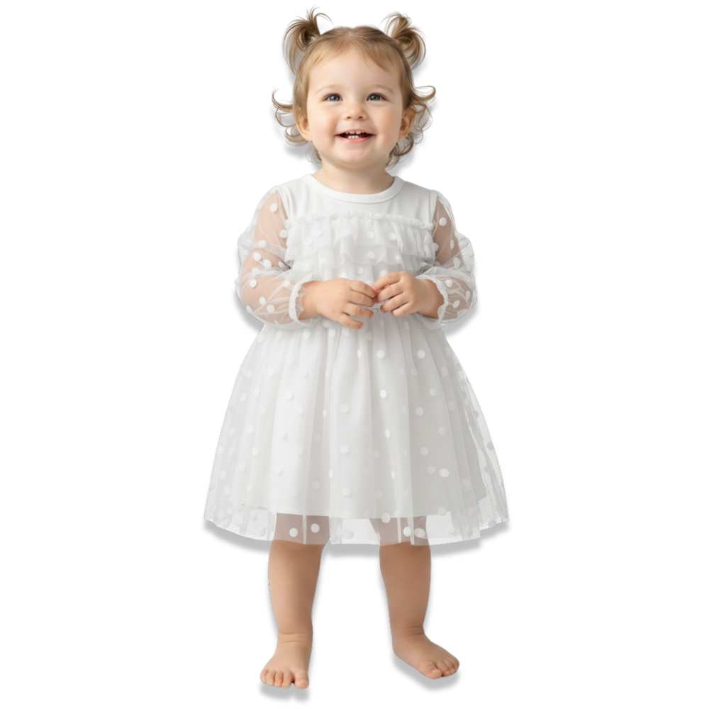 Girl Polka Dot Tulle Skirt Dress