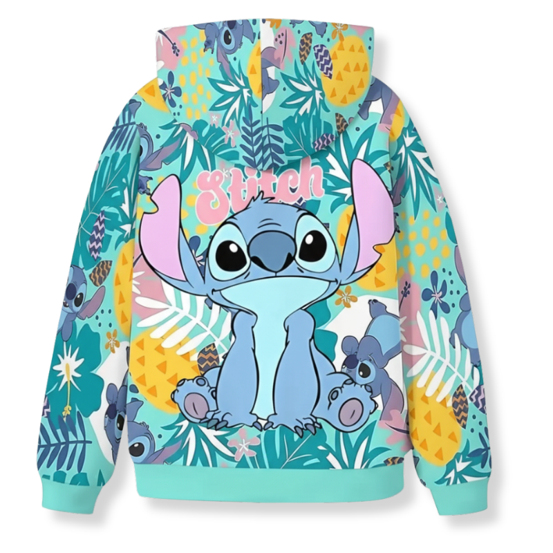Girls Colorful 3D Printed Zip Up Sweatshirt