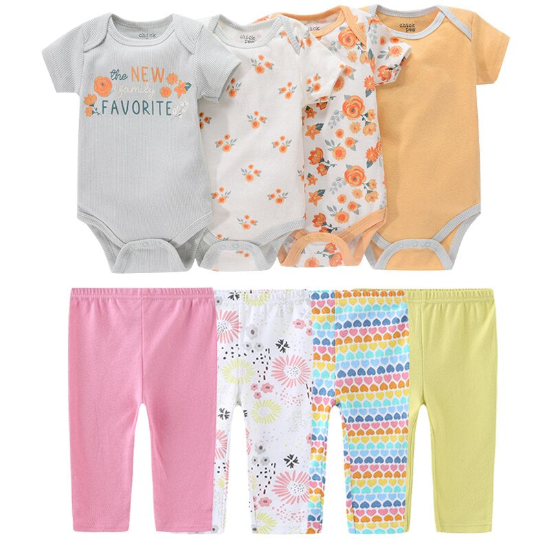 Short-Sleeved Bodysuits Trousers Infant Outfits-Children Cloth Shop