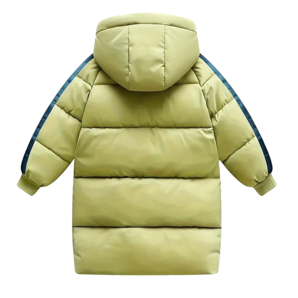 Mid Length Hooded Kids Winter Puffer Coat