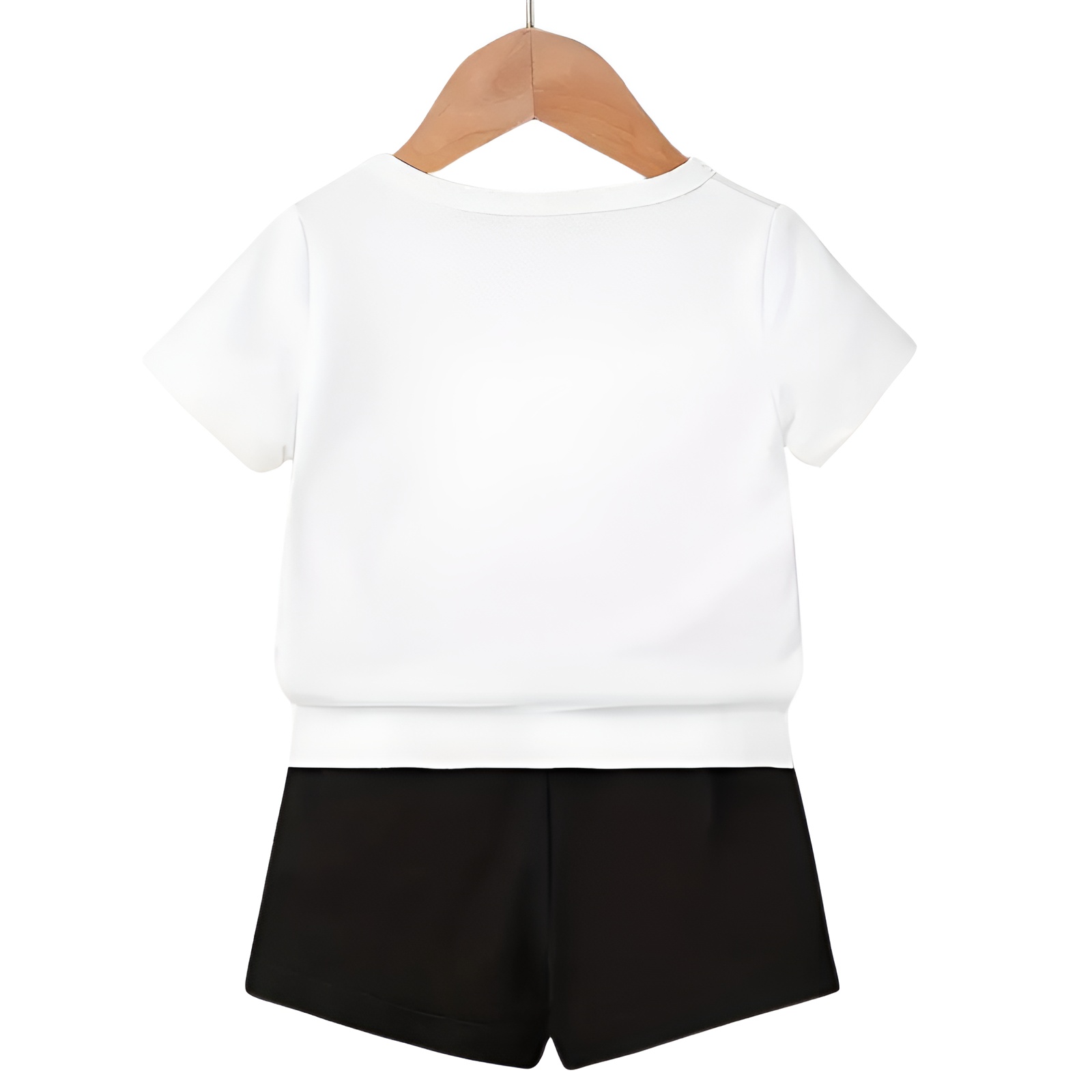 Boys and Girls Cartoon Print Short Sleeve Tshirt and Shorts Two Piece Set