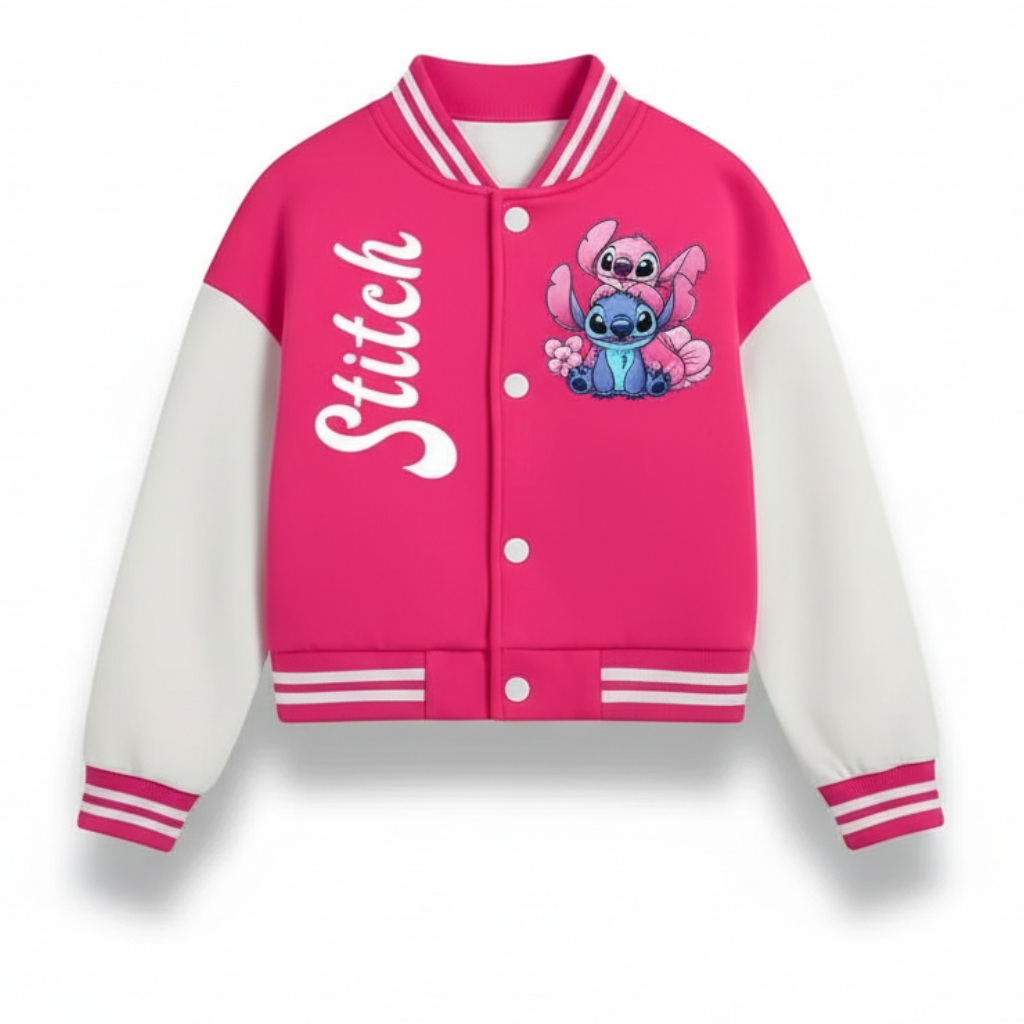 Stitch Girls Baseball Jacket