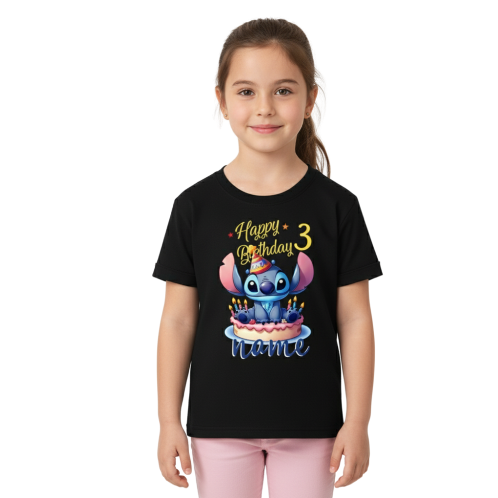 Personalized Birthday T Shirt for Kids with Name and Age
