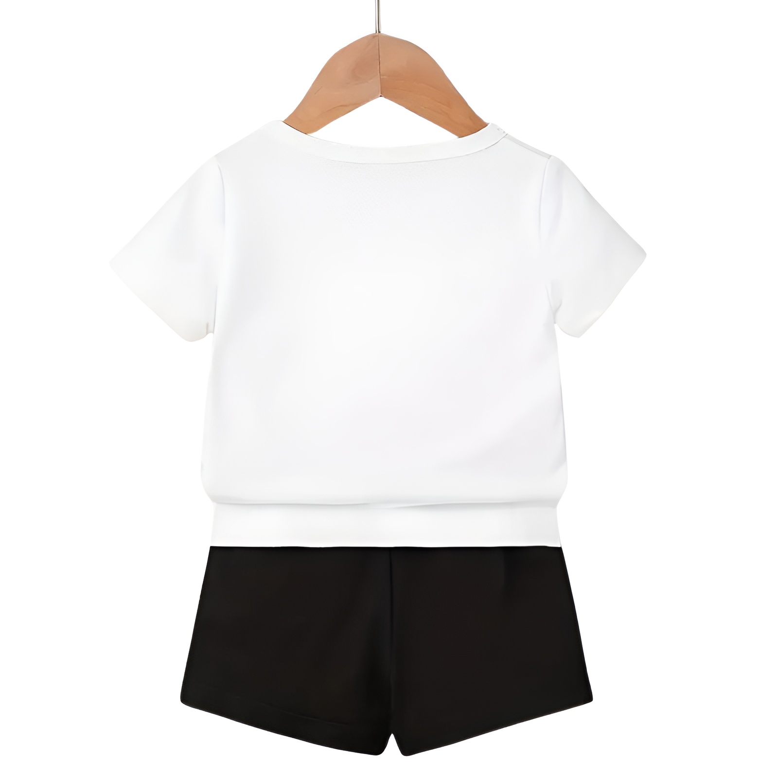 Girls and Boys Cartoon Lion Print Short Sleeve TShirt With and Shorts 2 Piece Set