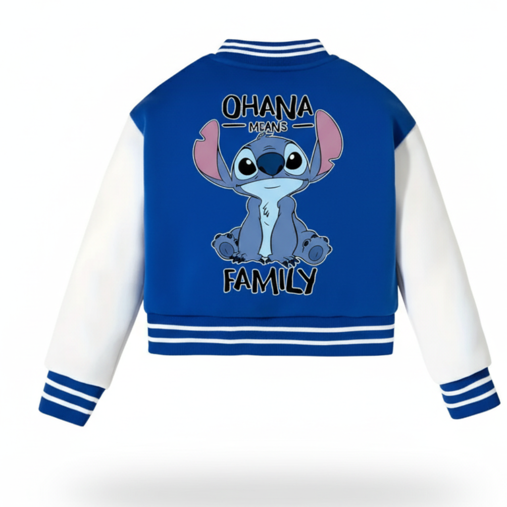 Ohana Family Printed Baseball Jacket
