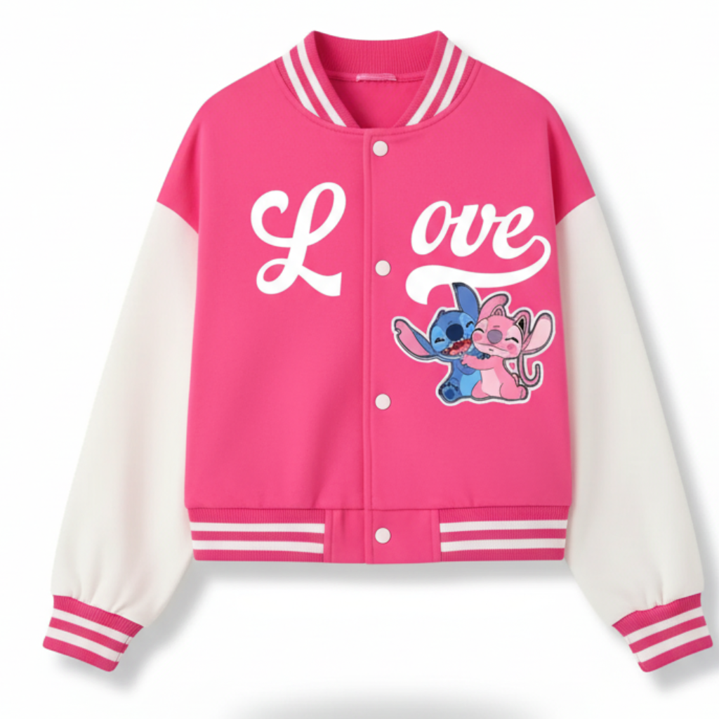Two Tone Baseball Jacket For Girls