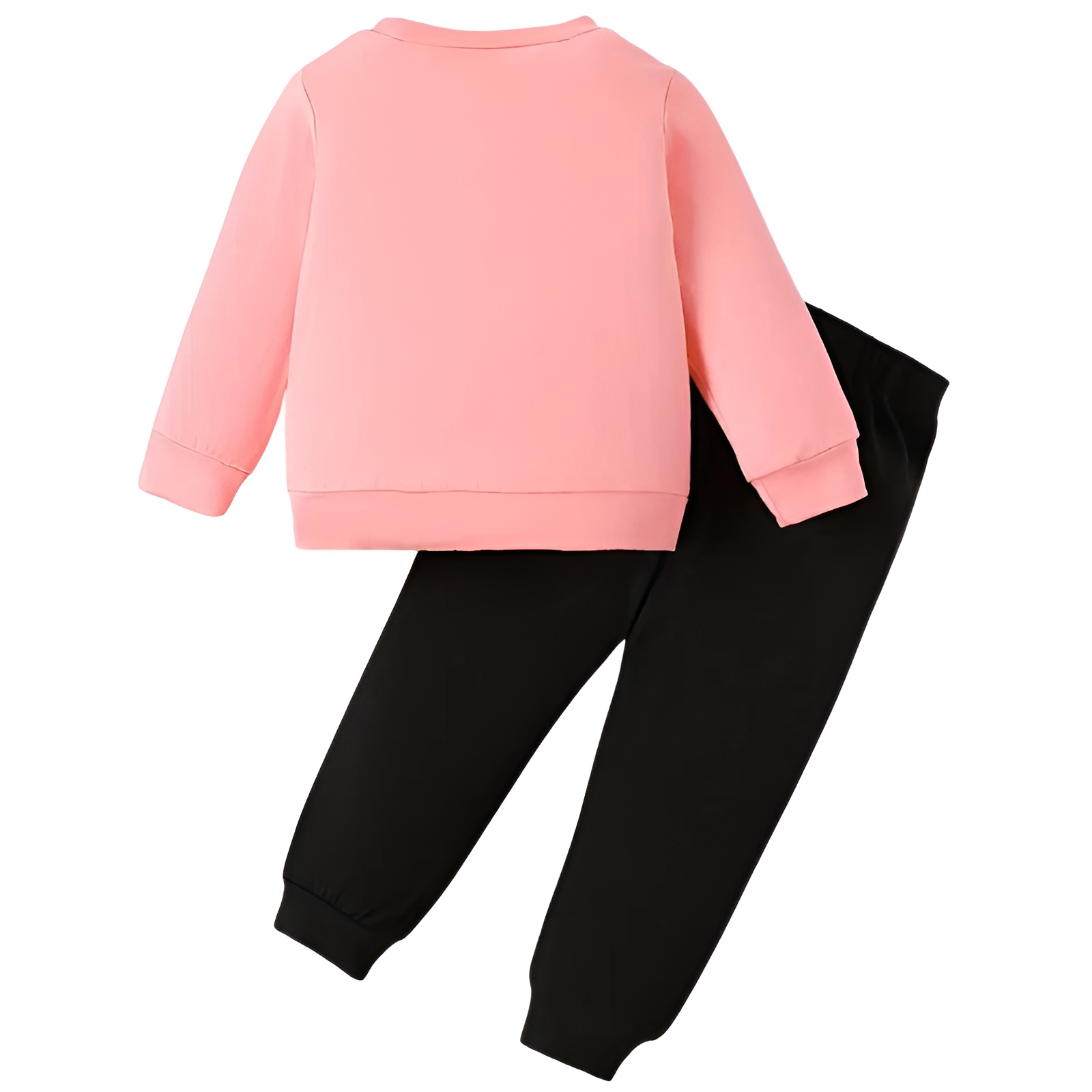 2pcs Girls Cartoon Print Long Sleeve Top and Pants Set