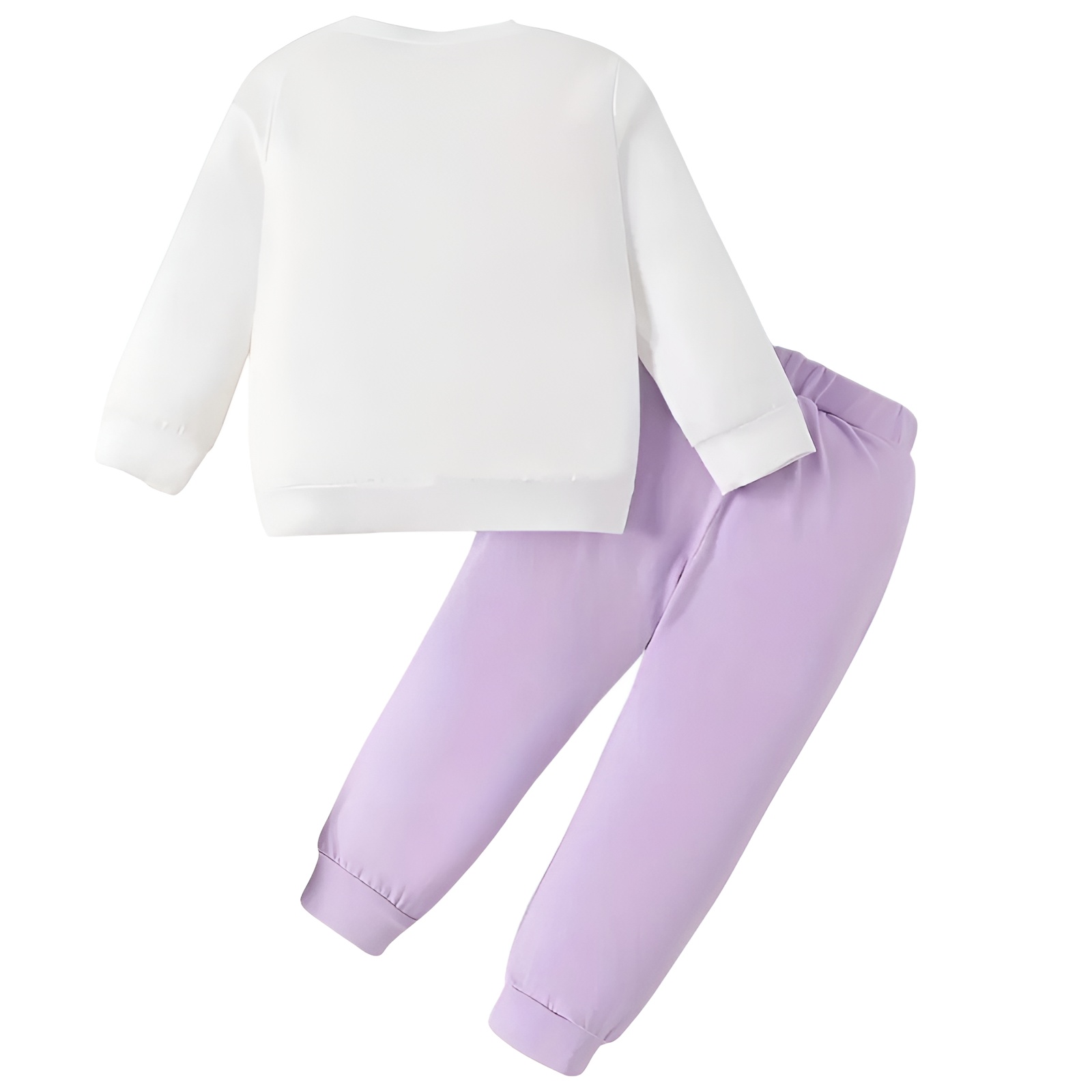 Girls Floral Print Long Sleeve Top and Pants Two Piece Set