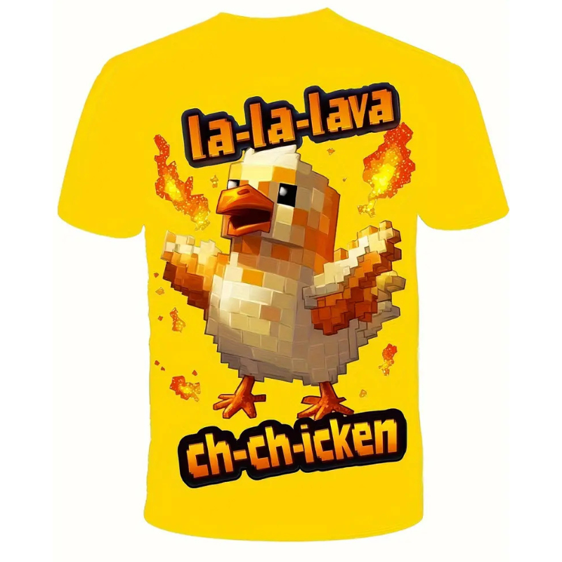 3D Cartoon Printed T Shirt For Boys