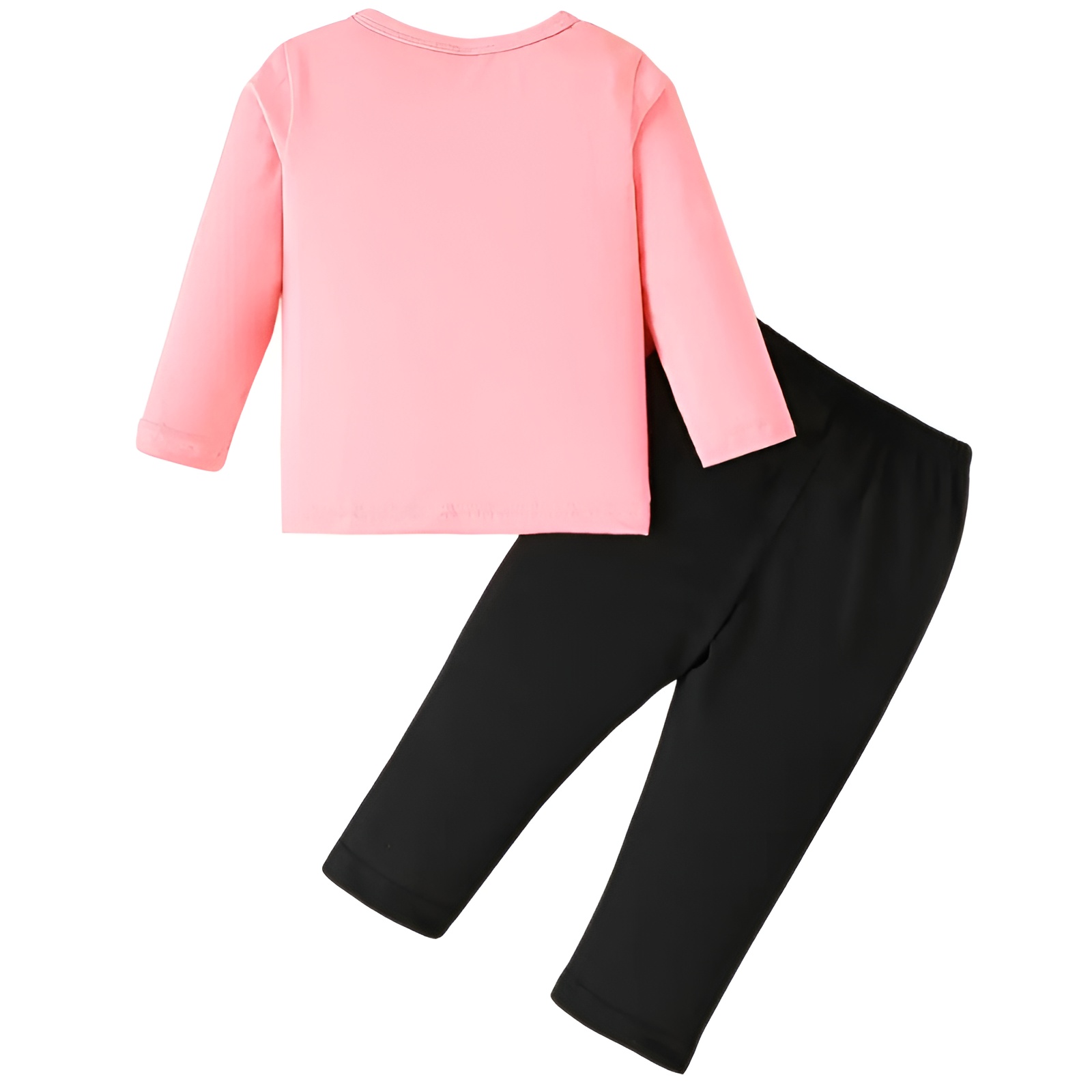 Girl Leopard Sunglasses Print Long Sleeve Tshirt and Casual Pants