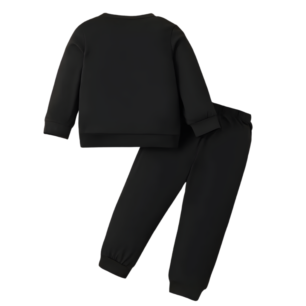  Autumn Baby Girl Round Neck Letter Print Long Sleeve Set