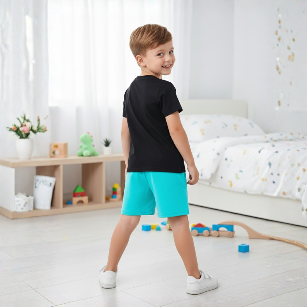 Dinosaur Print Short Sleeve T Shirt And Shorts Set