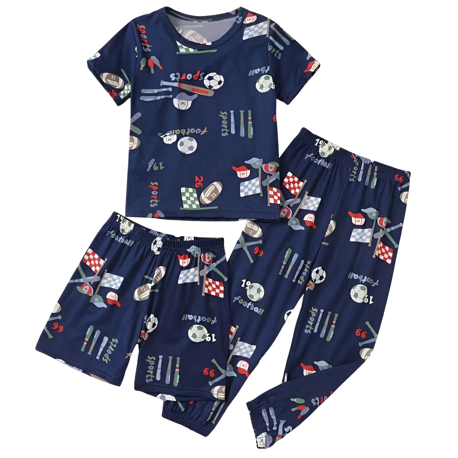 3pcs Tshirt Shorts and Pants Set for Boys
