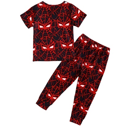 Spider Pattern Two Piece Kids Pajama Set