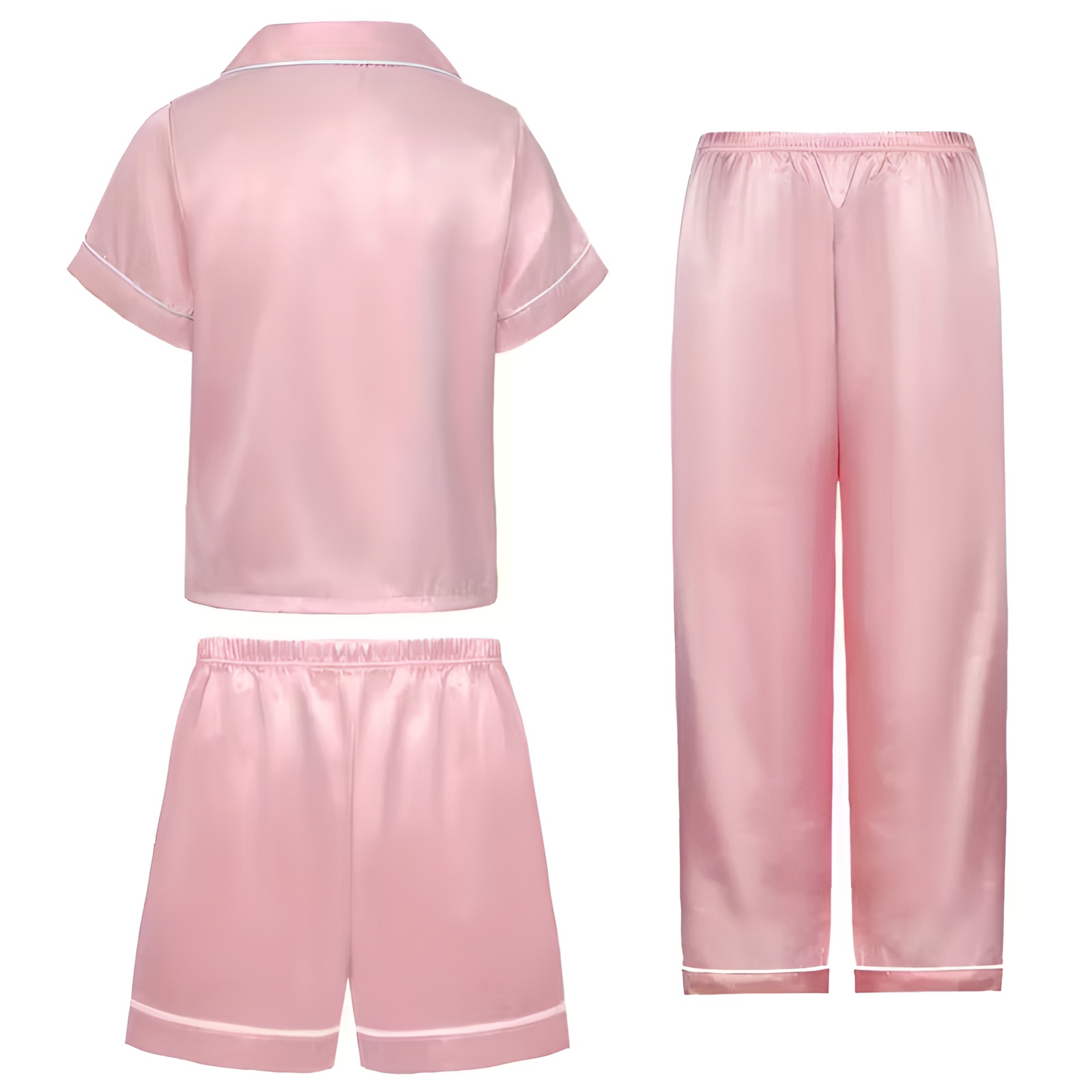 Autumn Satin Short Sleeve Pajama Set