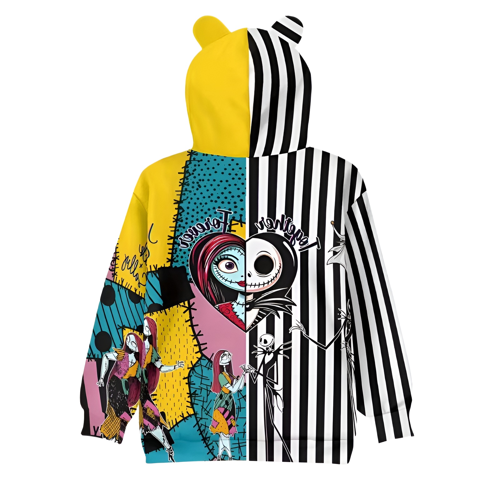 Christmas Hoodie With Pocket For Women With Cat Ear Detail