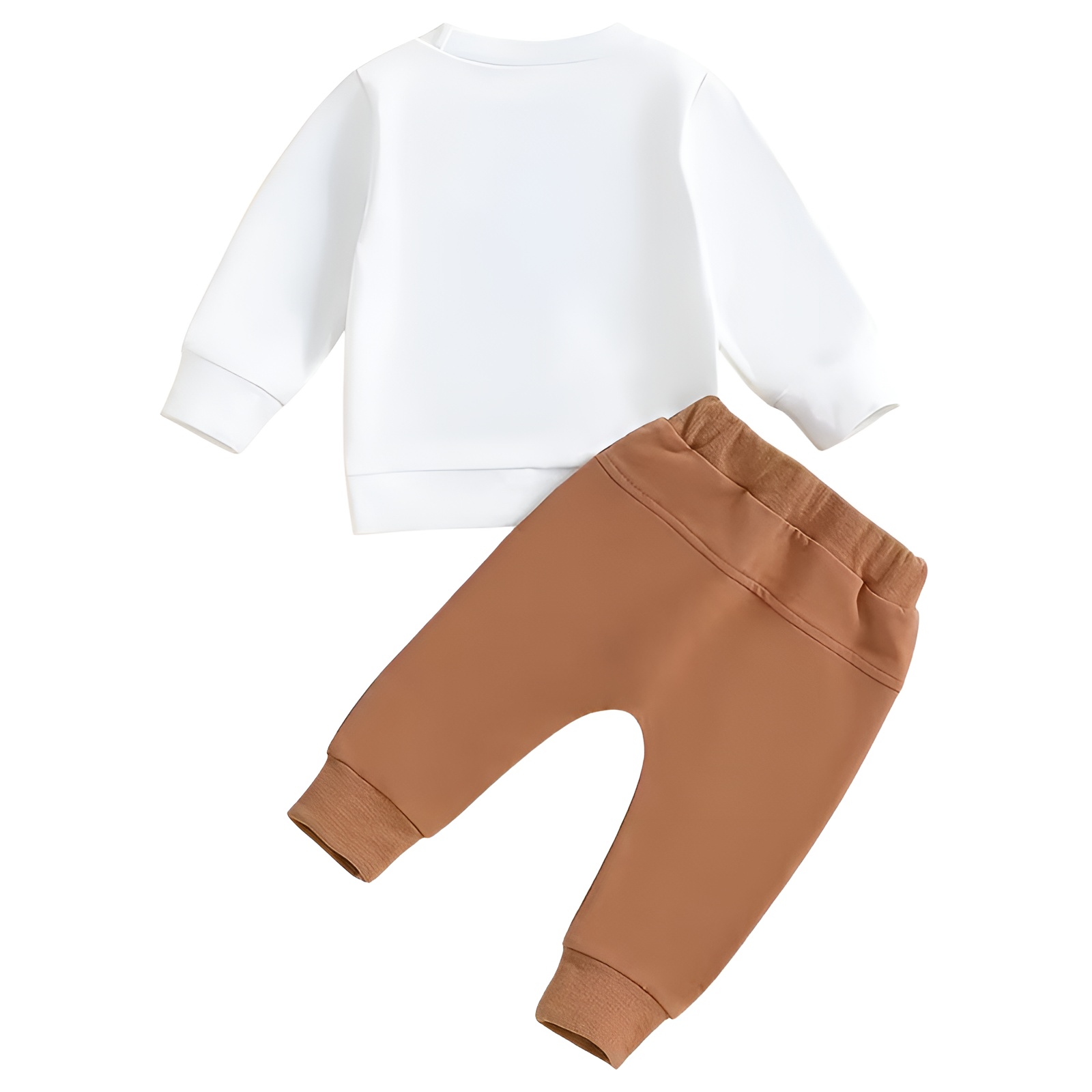 Christmas Reindeer Embroidered Long Sleeve Sweatshirt and Pants for Boys