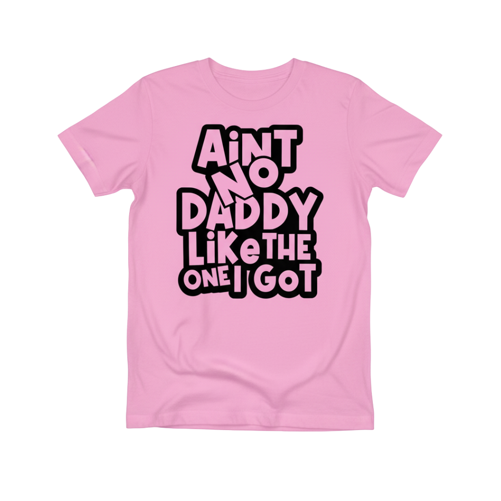 Daddy Message Printed T Shirt For Girls