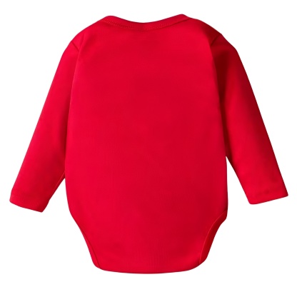 My 1st Christmas Print Casual Long Sleeve Romper for Boys