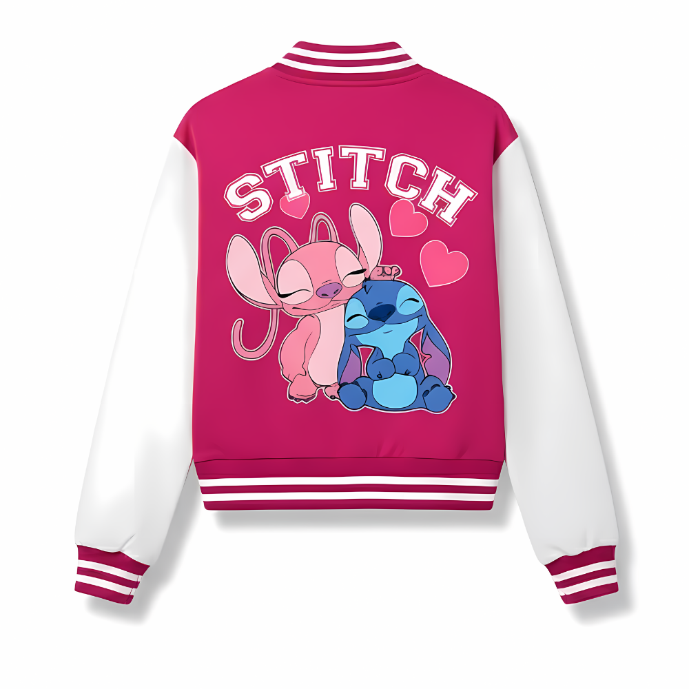 Personalized Stitch Baseball Jacket for Girls