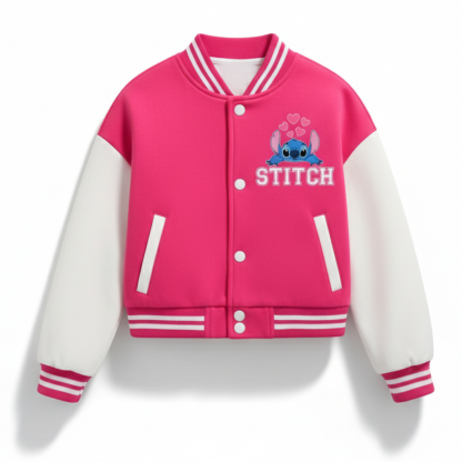 Printed Baseball Jacket For Girls
