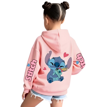 Stitch Double Sided Printing Hoodies for Girls and Boys