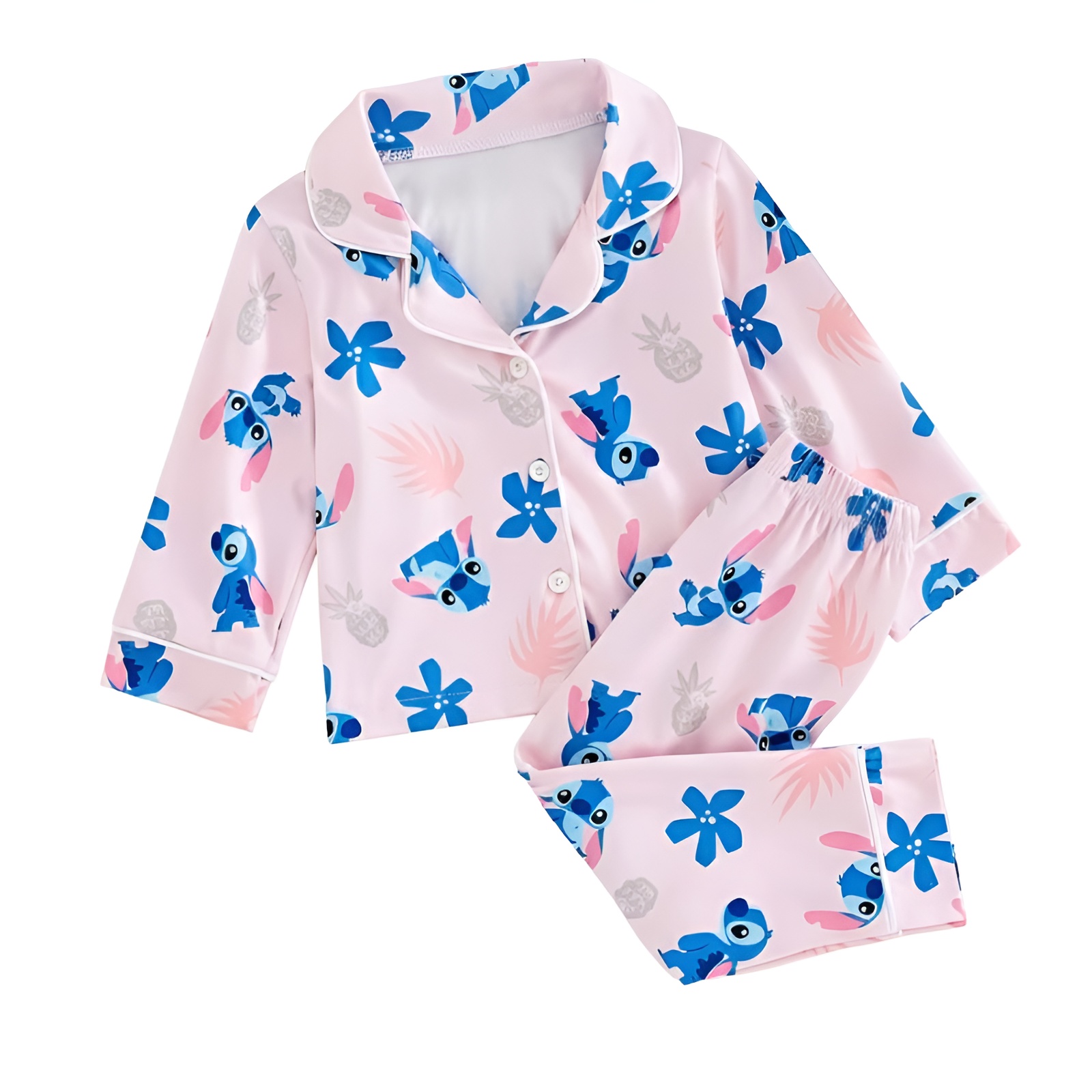Long Sleeve Comfortable Casual Pajama Set for Girls