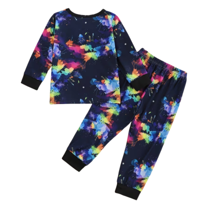 Color Splash Alien Print Pajama Set