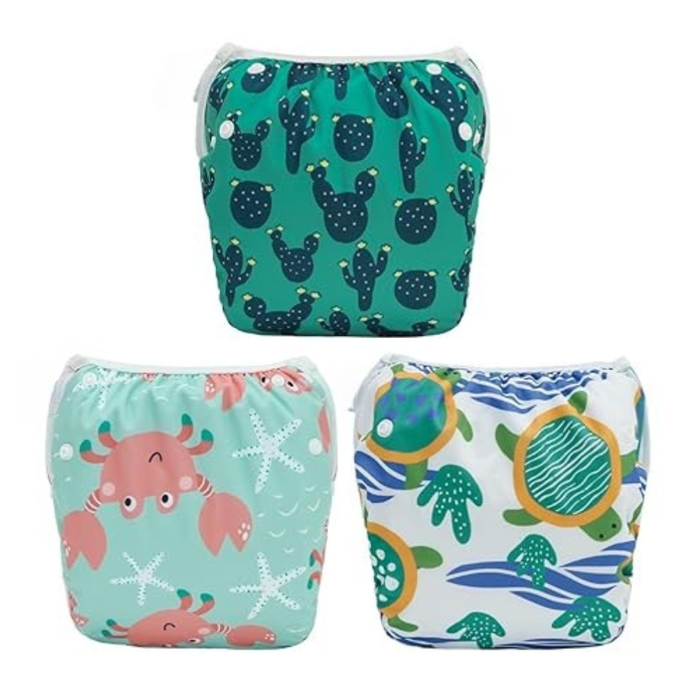 Reusable Swim Diapers For Baby Boy And Girl Toddler Pack Of 3