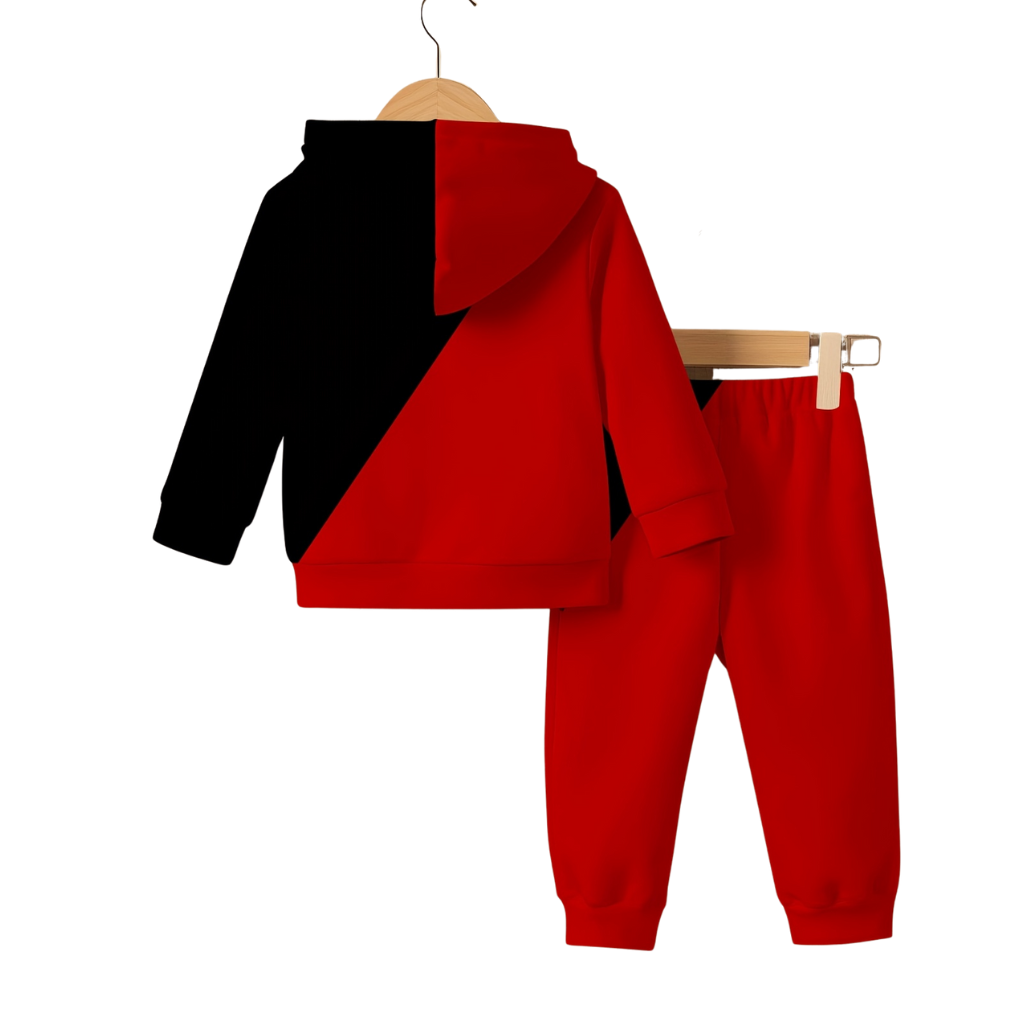 King Crown Design Hoodie And Pant Set For Boys