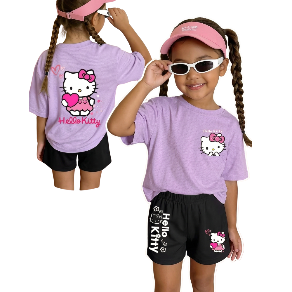 Soft And Comfortable Hello Kitty Printed 2 Piece Set