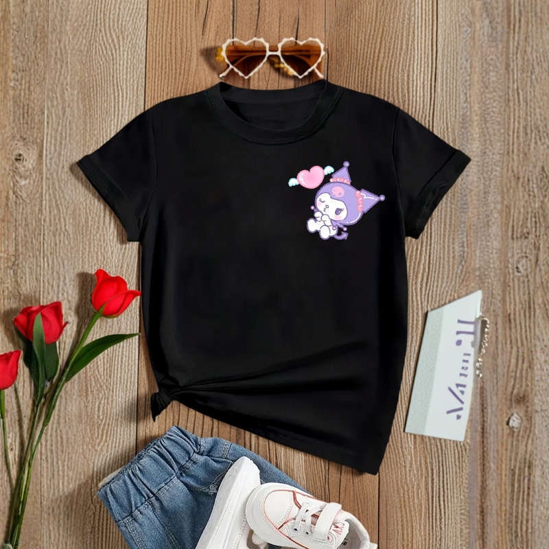Kuromi Printed Short Sleeve T Shirt