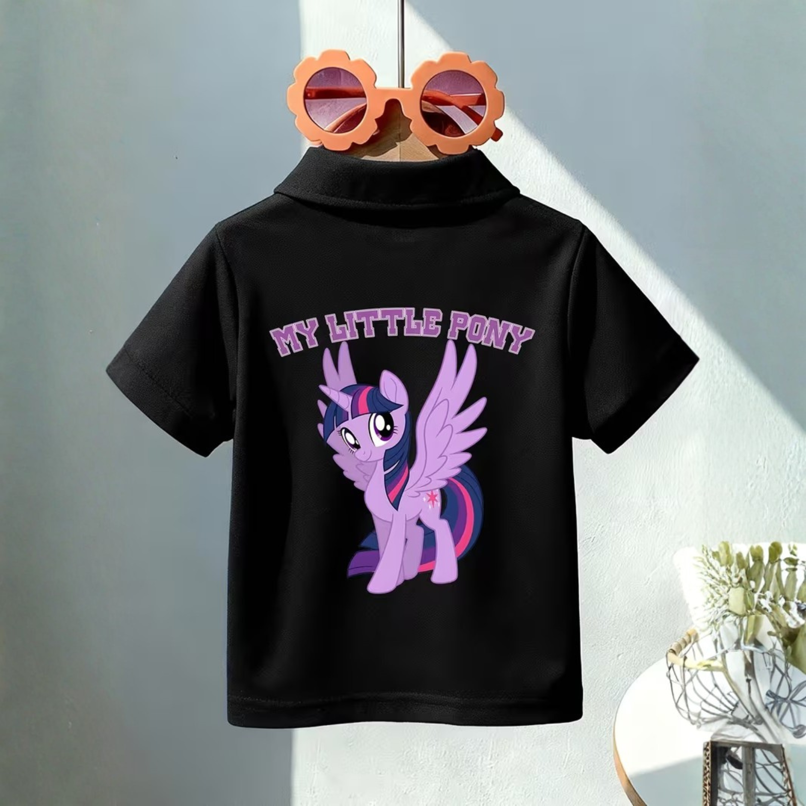 Twilight Sparkle Cartoon Printed Polo T Shirt For Girls