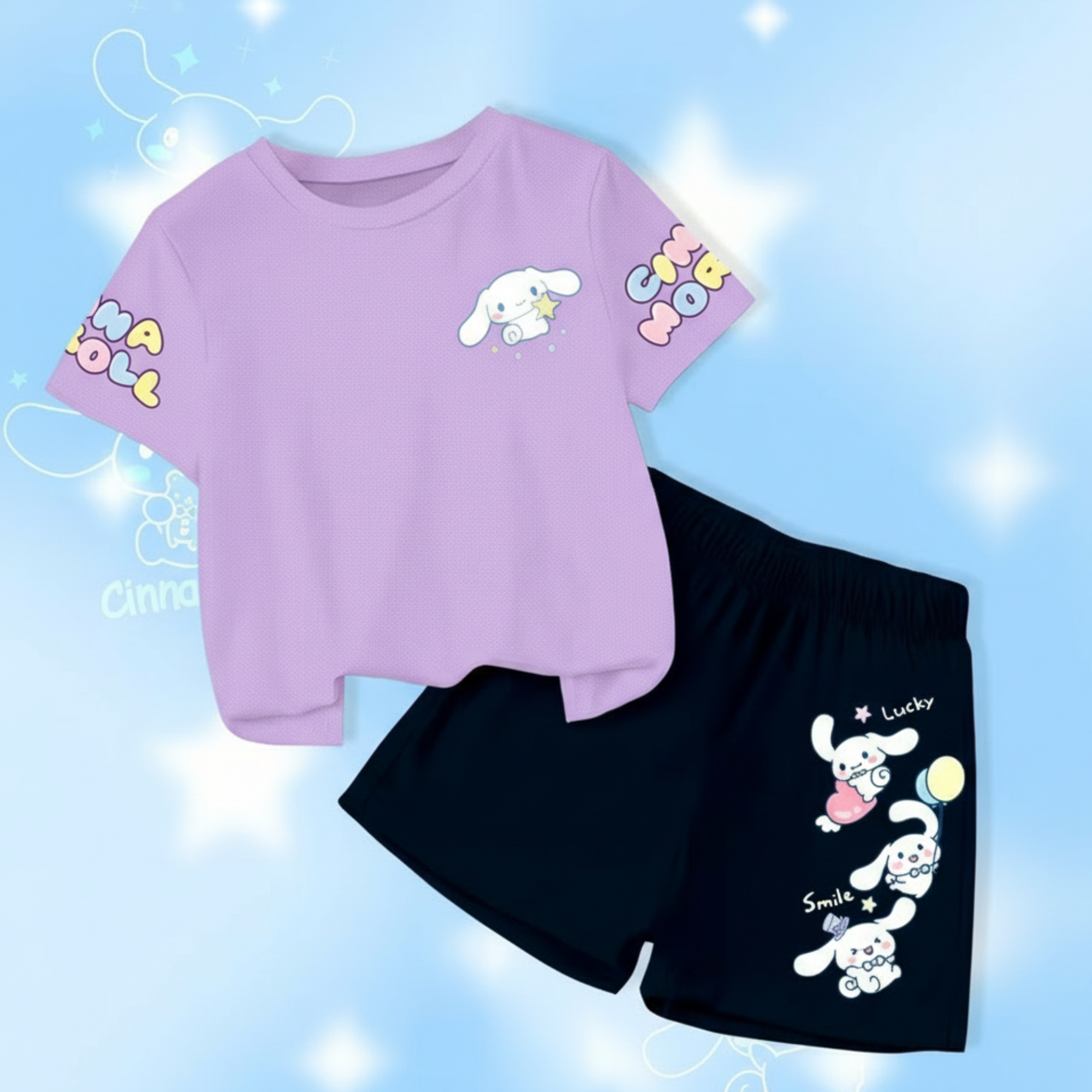 Cinnamoroll Inspired Summer Outfit Set For Girls