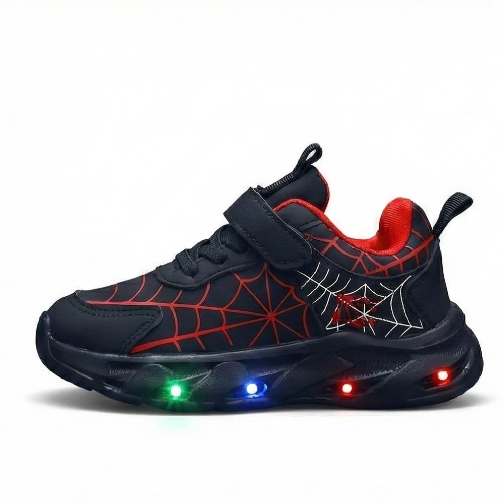 Kids Spider Web LED Sport Shoes