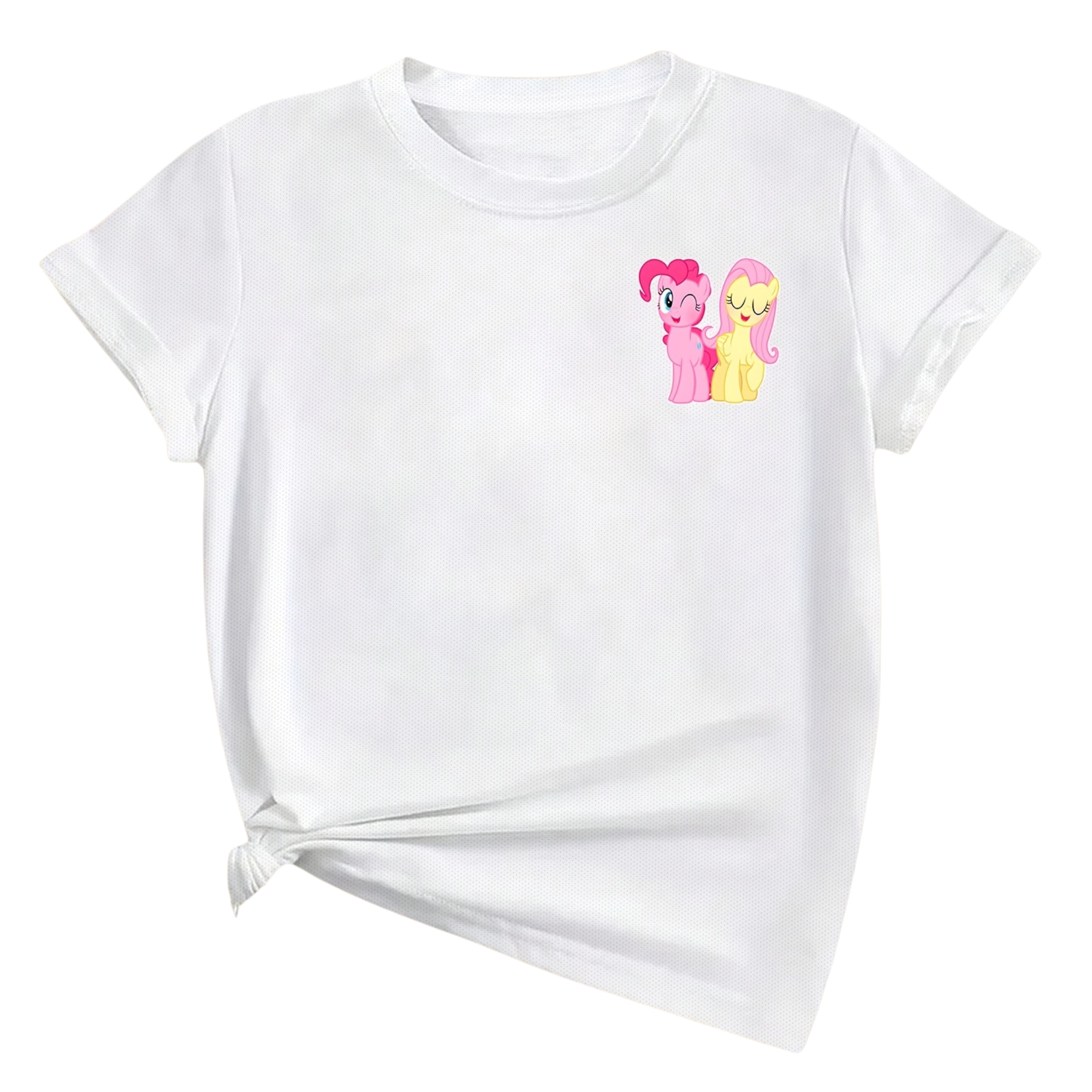 Casual Short Sleeved T Shirt With Pinkie Pie Printed For Girls